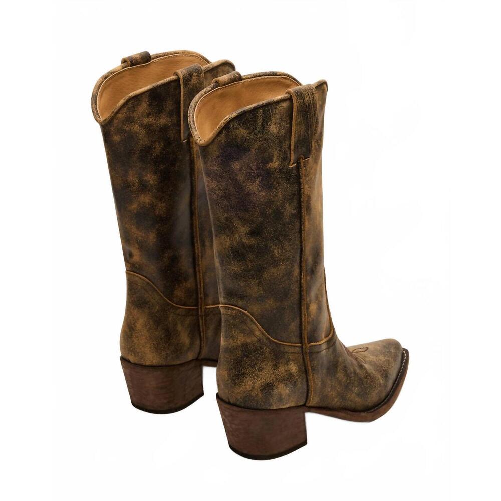 NEW STEVE MADDEN women's albany boots in brown distressed - Picture 4 of 6